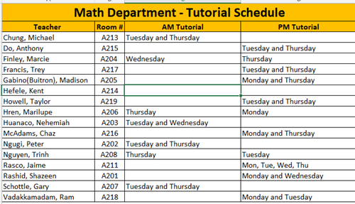 Math Dept